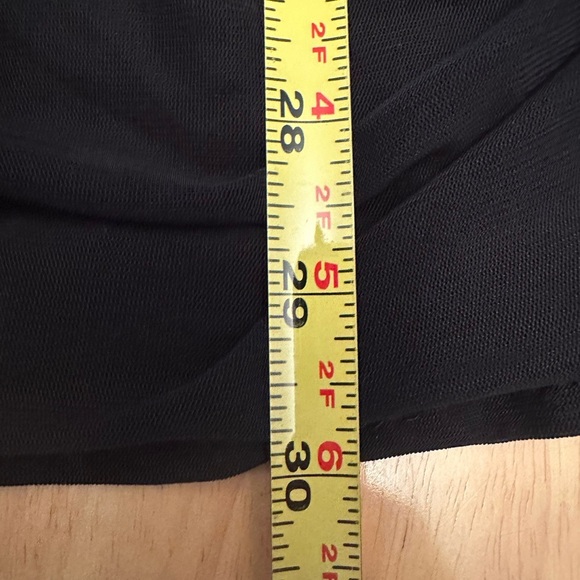 NEW M.N.I. Los Angeles Black Ruched Mini Dress Sheer Detail Zip Back Size Small - Picture 12 of 12